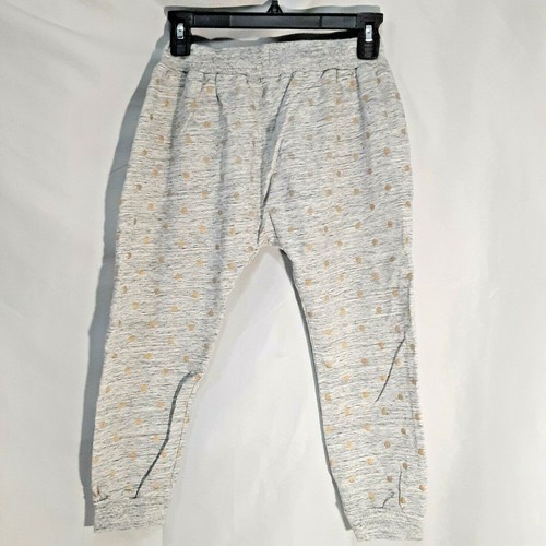 Seed Teen Jogger Pants Gray & Gold Metallic Dots Sweatpants Big Girls Size 10 - Picture 5 of 8