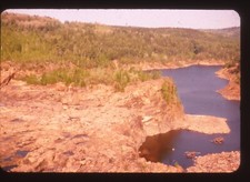 Vintage Photo Film Slide Mountain Canyon Lake
