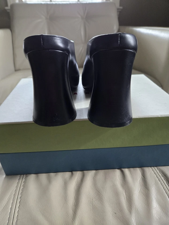 Marni Black Leather High Heeled Mules Size 38 European  - Image 4 of 4