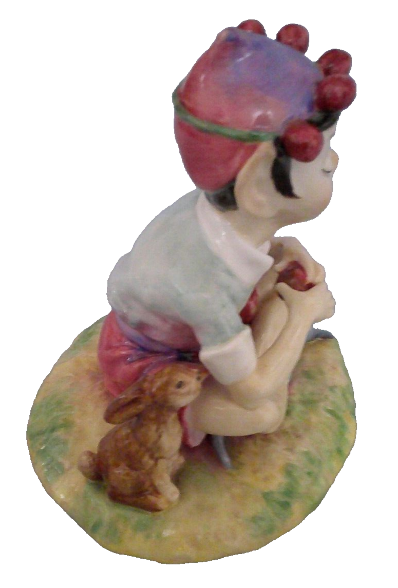 Very Rare Paragon Figure A Cross Legged Pixie Sitting Beside A Rabbit ...