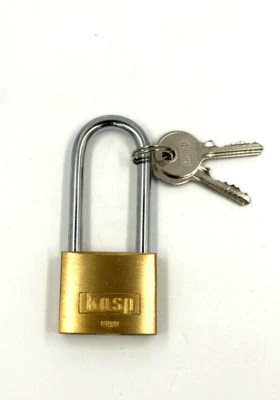 Kasp K12040L55D Brass Padlock 40x55mm Long Shackle