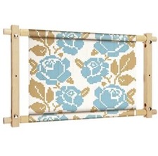 Needlepoint Embroidery Tapestry Scroll Frame Cross Stitch Frame Wooden Needle...
