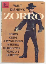 Zorro Four Color 933 VG Photo Cover, Toth, Disney