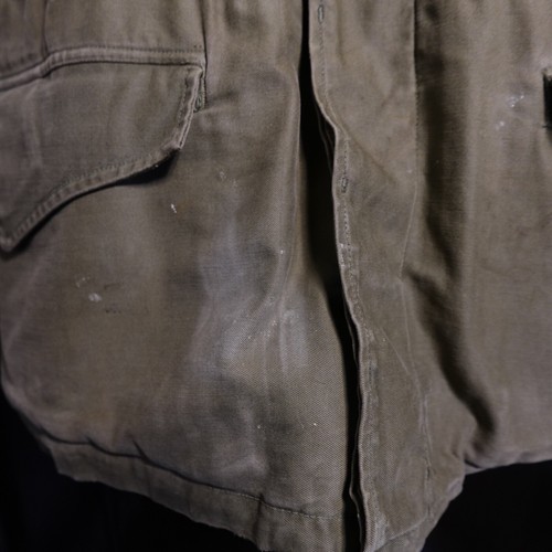 Vintage Original WWII M43 OG 107 Field Jacket Coat US Army w/ Hood Sz M/L - Picture 10 of 20
