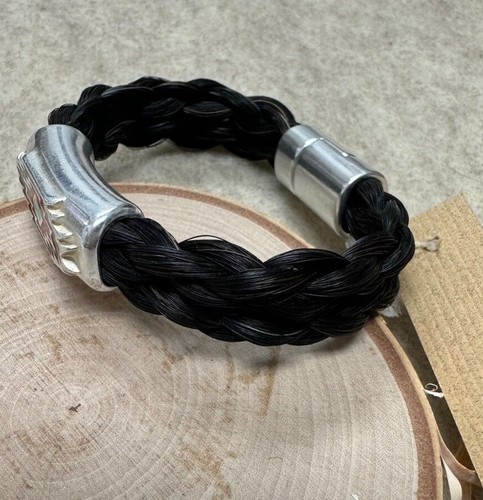 Pulsera de puño trenzado de pelo de caballo Chama Aztec Cowboy Coleccionables - Imagen 30 de 31