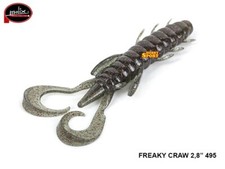 FREAKY CRAW 2,8" MOLIX COLORE 495 UV GREEN SHIMMERING PESCA BLACK BASS LAGO