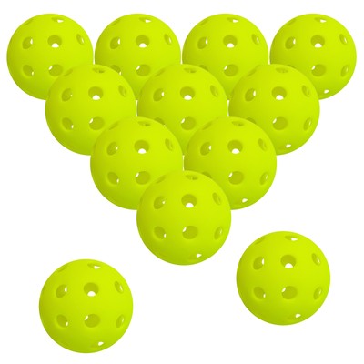 12 Packungen 40 Löcher Pickleballbälle im Freien für Außenplätze V7A6
