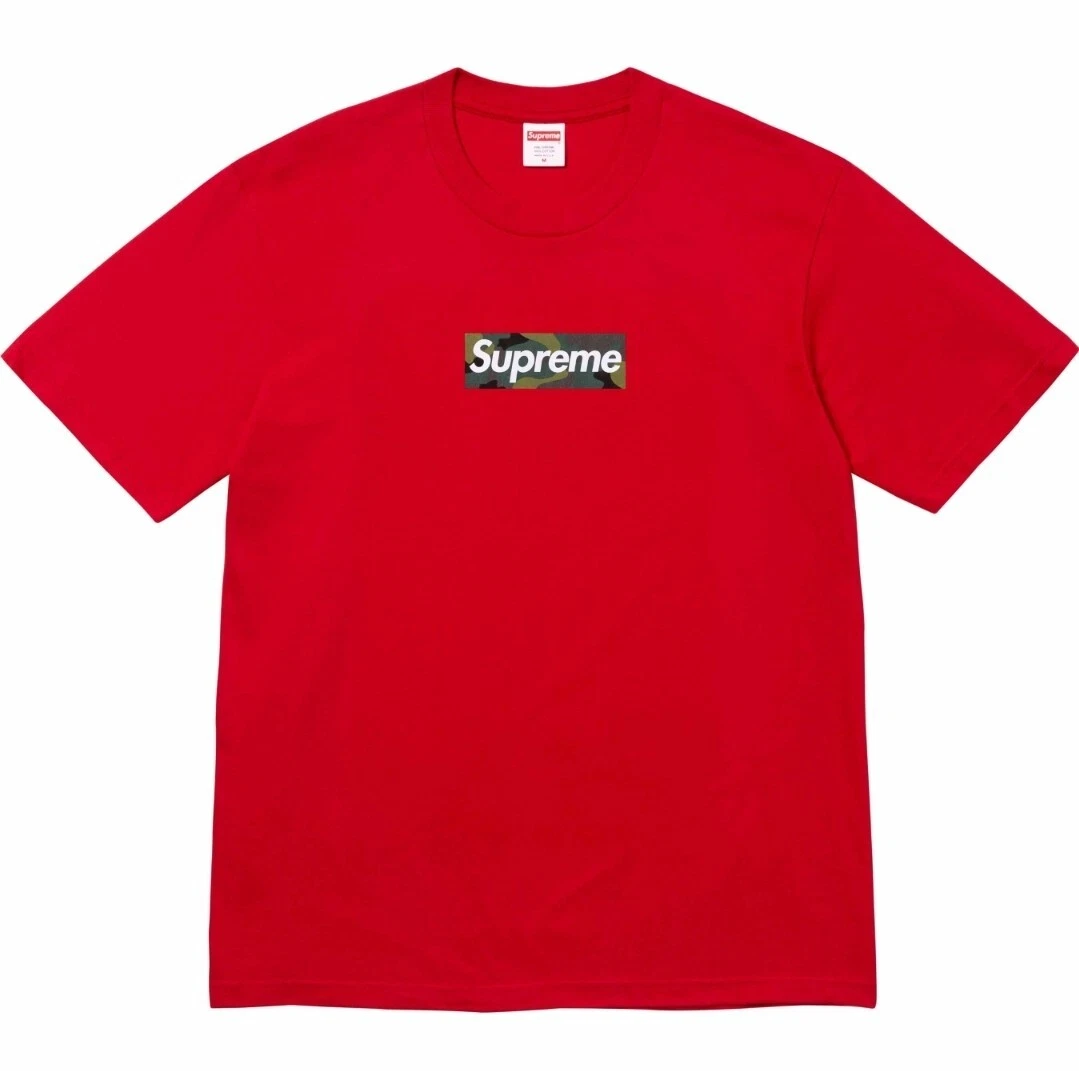 TEE SHIRT LOGO BOÎTE CAMO ROUGE SUPREME FW23 TAILLE XL COMMANDE CONFIRMÉE