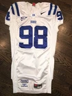 Game Worn Duke Blue Devils Football Jersey Used Nike #98 Size XL