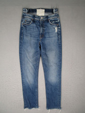Mother Jeans Women 25 Blue Dazzler Shift My Treat Wash Denim Made in USA 25x27