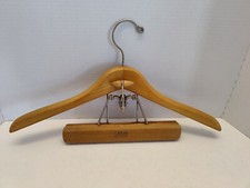 Vintage Setwell Heavy Wooden Suit Hanger 18" With Trouser Clamp
