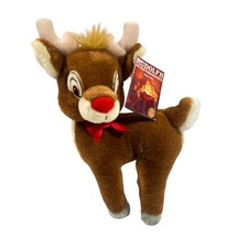 Vintage Rudolph The Red Nose Reindeer by Applause Plush Stuffed Animal 10"