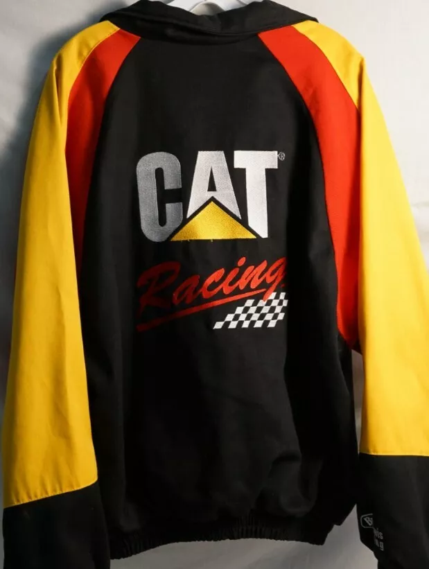 Vintage CAT Racing Jacket NASCAR Caterpillar Ward Burton XL