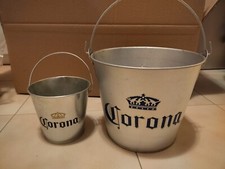 Secchiello ZINCATO CORONA metallo Cavatappi Ghiaccio ICE Birra ESTATE