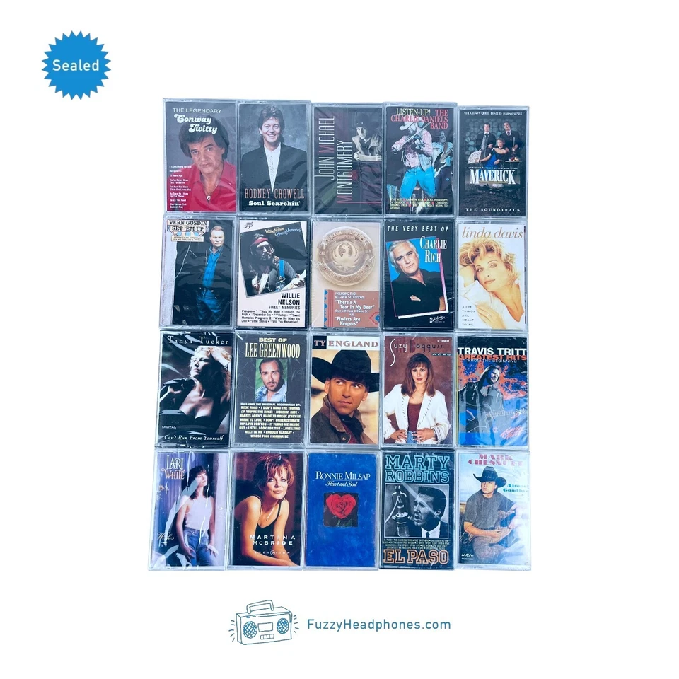 20 SEALED Country Cassette Tapes #5: Willie Hank Twitty Tritt Milsap Greenwood - Image 2 of 3