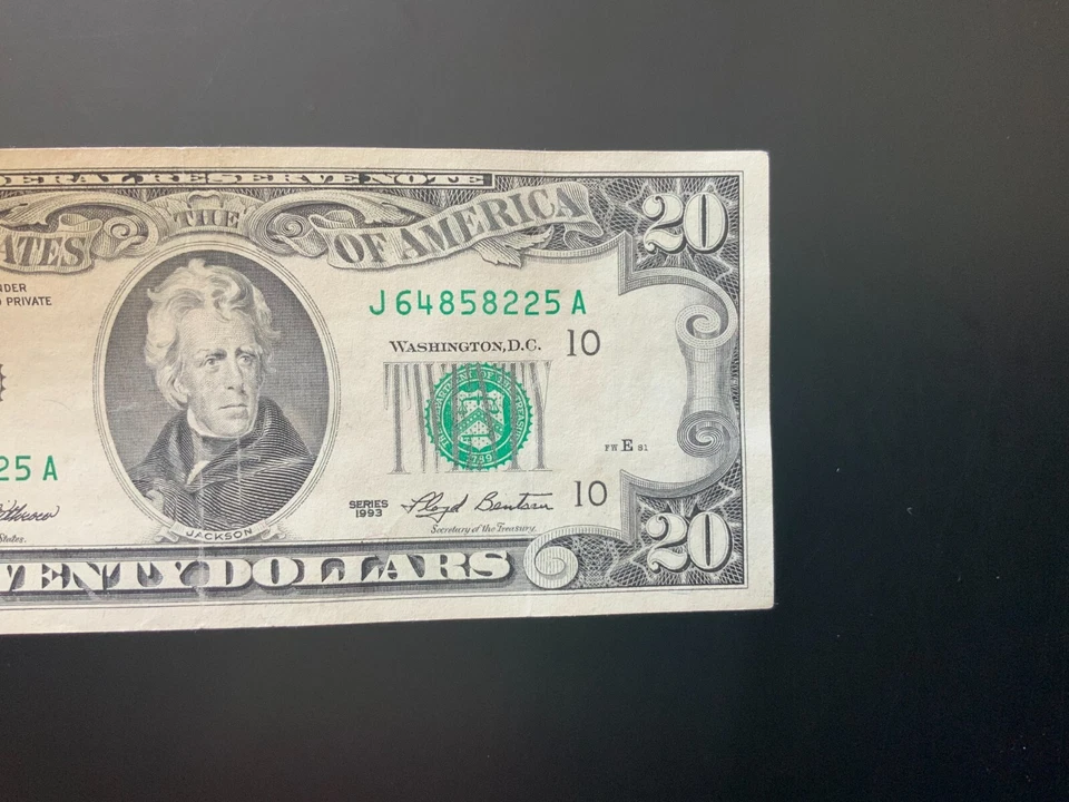 1993 $20 DOLLAR BILL J64858225A - Image 4 of 4