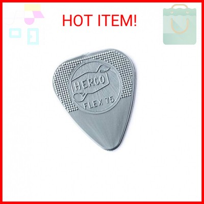 Herco  HE211P Flex 75 Nylon Flat Picks, Silver, Heavy, 12/Player's Pack