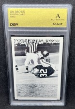 1960's Team Issued Jim Brown Touchdown Photo Card Extremely Rare! DGA Authentic!