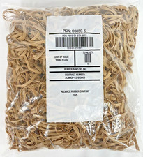 5 lb. Bag Postal Rubber Bands -Size 64- PSIN 0385G-5 - Alliance Rubber Co. - NEW