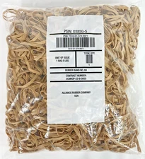 5 lb. Bag Postal Rubber Bands -Size 64- PSIN 0385G-5 - Alliance Rubber Co. - NEW