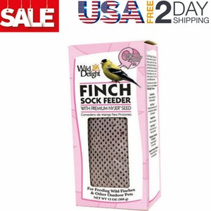 Wild Delight Pink Finch Sock Feeder Nyjer Seed 13 Oz 645729332485
