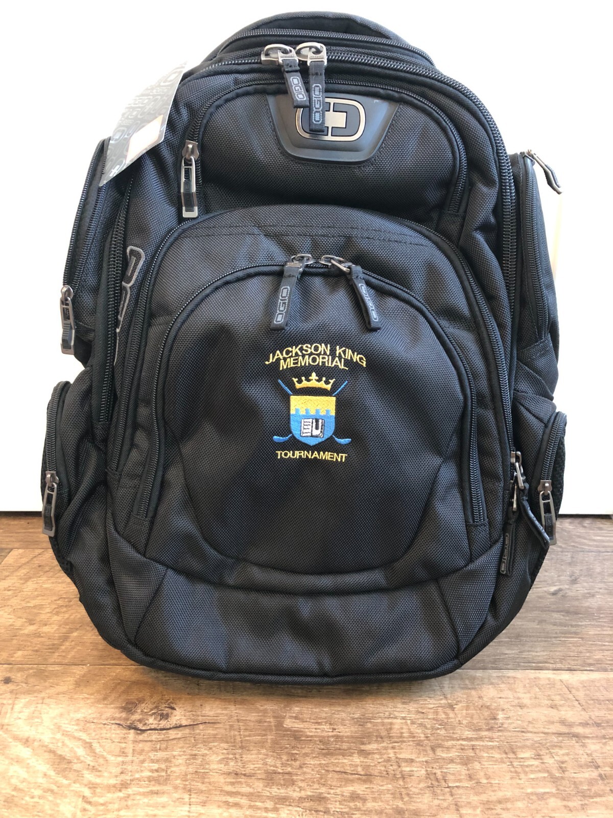 OGIO Stratagem black backpack with Jackson King logo - New NWT