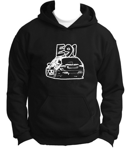 BMW E91 3 Series Hoodie DTG Print Logo Hoody Bimmer Car Lover M3 Sweatshirt Gift - Picture 1 of 5
