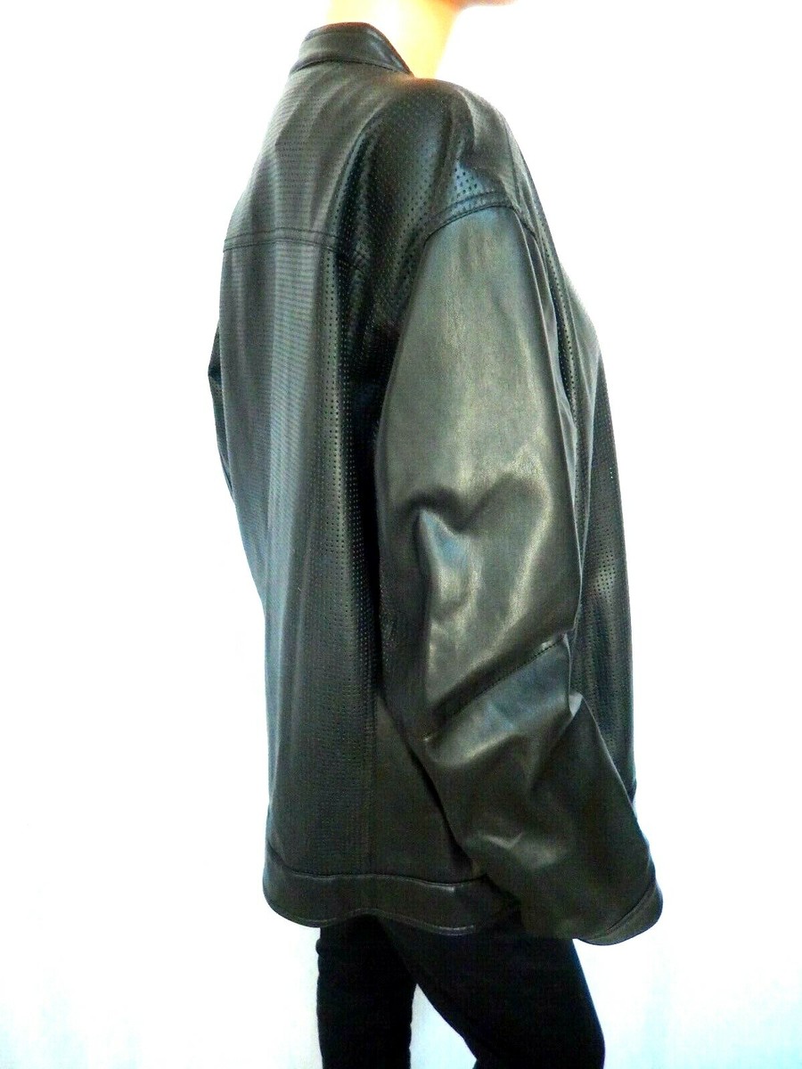 NWOT* $575 MICHAEL KORS Mens HIPSTER Faux LEATHER JACKET Black