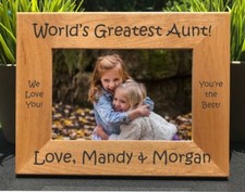 Personalized Engraved // World's Greatest Aunt // Picture Frame