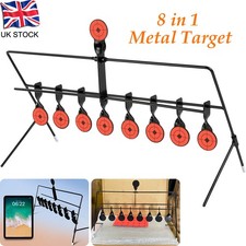Air Rifle Shooting Target Self Resetting 8 in 1 Targets Spinning Swing Set Metal