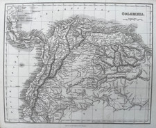 1845 Antique map: Colombia, Venezuela, Ecuador, Panama by Gray & Son