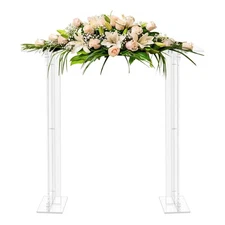 40inch Tall Clear Acrylic Rectangular Flower Racks Modern Wedding Flower Stand