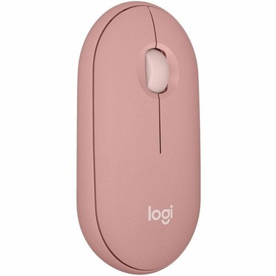 Logitech Pebble Mouse 2 M350s, Ambidextrous, 3-Button, Bluetooth, Tonal Rose