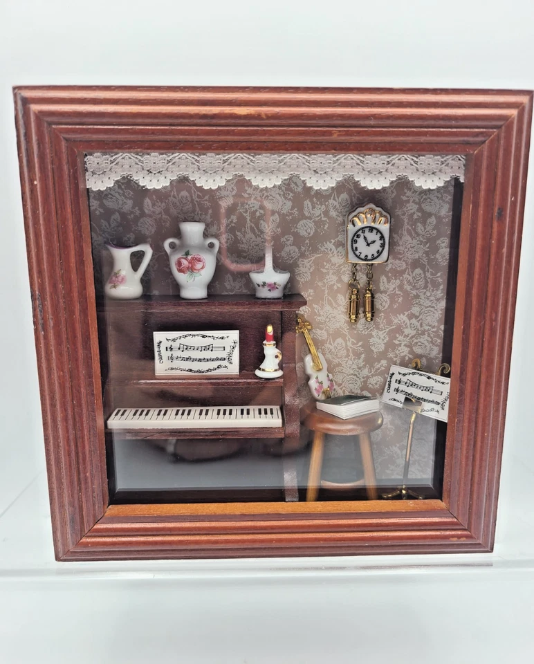 Caja de sombra de porcelana en miniatura para casa de muñecas Reutter sala de música Foto 2 de 4