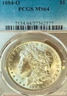 1884-O MS64 Dazzling Surfaces PCGS New Orleans Mint Morgan Silver Dollar