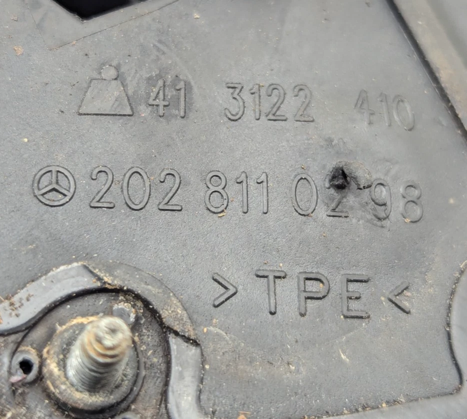 1994-2000 Mercedes W202 C230 Passenger Side View Mirror Red OEM - Image 2 of 4