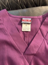 Cherokee brand scrubs dark purple M top new w tags Mint studio wardrobe auction