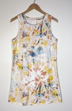 Colorful Tie Dye Print Dress - 100% Cotton Size Large