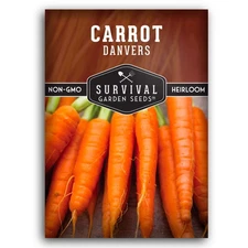 1 Pack Danvers Carrot Seed for Planting - Packet with Instructions to Grow Lo...