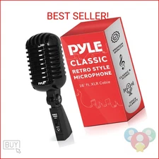 Pyle Classic Retro Dynamic Vocal Microphone - Old Vintage Style Unidirectional C