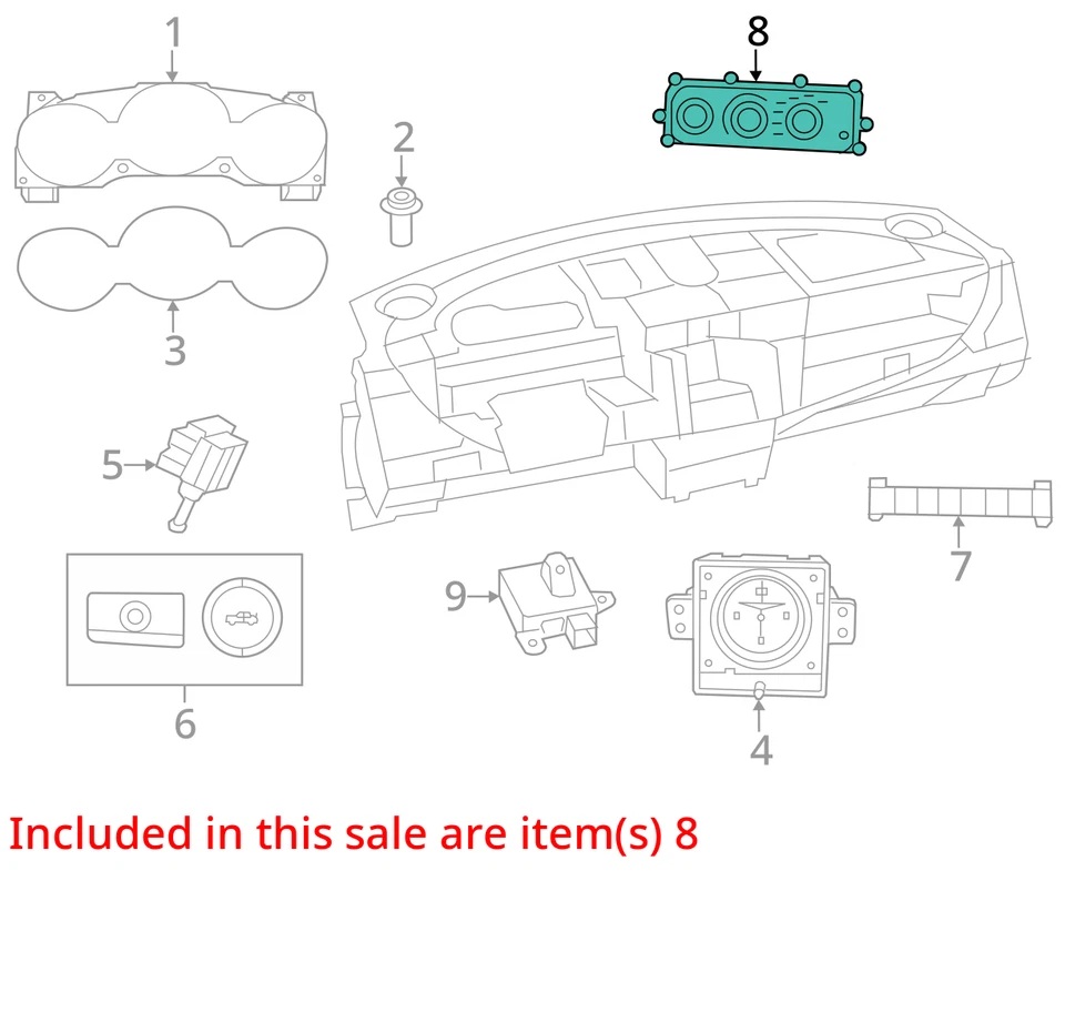 2010-2014 Dodge Avenger aquecedor CA controle climático P55111949ac QJXCJ - Imagem 3 de 4