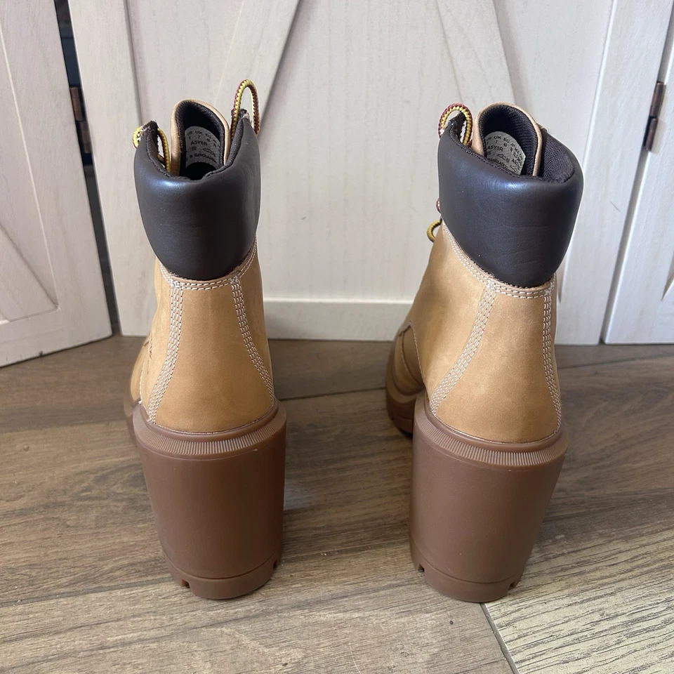 Timberland Mujer Allington 6" Bota con Cordones Trigo Nubuck EE. UU. Talla 9 Foto 4 de 4