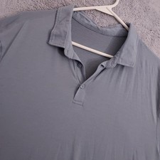 Lululemon Polo Shirt Mens Extra Large Gray Performance Stretch Casual Golf XL