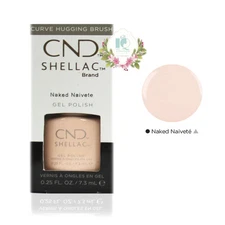 CND Shellac UV Gel Polish 0.25 oz NIB Naked Naivete