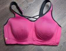 Lane Bryant Livi Active Underwire Full Coverage Bra 42D Pink Black (763D