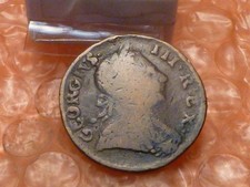 Non Regal 1772 George III époque guerre révolutionnaire époque coloniale demi-penny #1