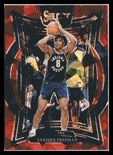 2024-25 Panini Select #80 Enrique Freeman Red Cracked Ice Prizm