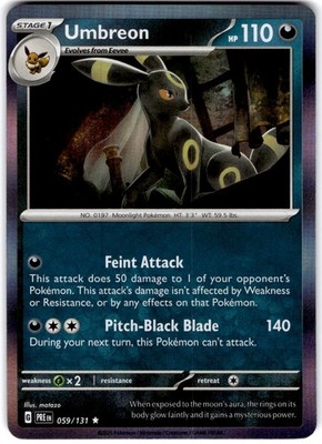Pokemon Umbreon PRE 59/131 Normal Holo Near Mint English
