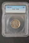 1921-S  VG 8  IGC Certified Buffalo Nickel