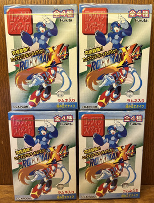 Megaman X Rockman Zero Shokugan Mini Figures Set of 4 Sealed Furuta